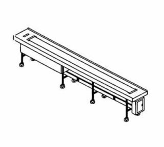 Piper Products 8 ft Conveyor Tray Make Up w/ Single Fabric Belt, Variable Speed Drive Motor