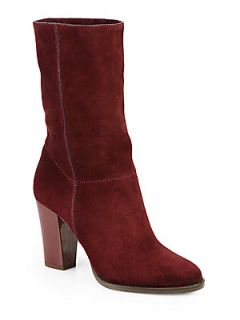 Jimmy Choo Music Suede Slouchy Mid Calf Boot   Tourmaline