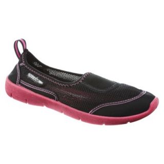 Speedo Womens AquaSkimmer Water Shoes Black & Pink   Medium