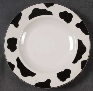 Tienshan Spotted Cow (White) Salad Plate, Fine China Dinnerware   Black Spots,Wh