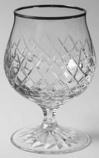 Wedgwood Royal Platinum Brandy Glass   Clear, Plat Trim