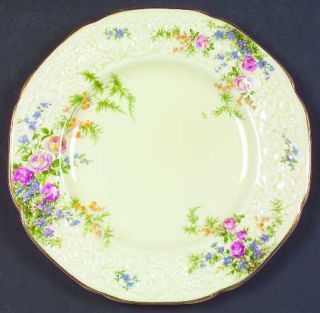 Crown Ducal Rosalie Dessert/Pie Plate, Fine China Dinnerware   Florentine Shape,