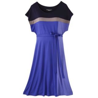Liz Lange for Target Maternity Short Sleeve Color block Dress  Blue/Navy XL