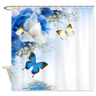  Flowers and Butterflies Shower Curtain  Use code FREECART at Checkout
