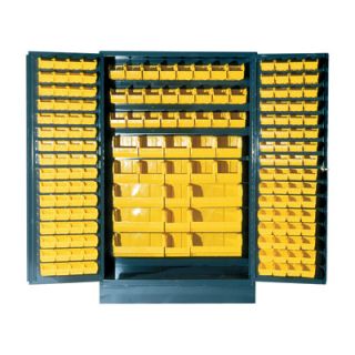 Quantum Storage Cabinet With 171 Bins   48in. x 24in. x 78in. Size, Yellow