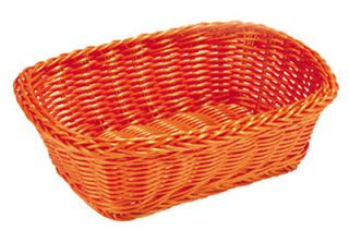 Tablecraft Rectangular Basket, 11.5 x 8.5 x 3.5 in, Green Polypropylene Cord