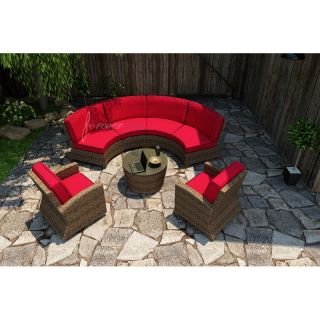 Chicago Wicker and Trading Co Forever Patio Cypress 5 Piece Sectional