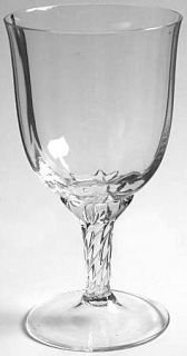 George Borgfeldt Liza Water Goblet   Twist Stem, Optic Bowl