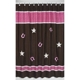 Western Cowgirl Bath Shower Curtain (Pink/ brownMaterials 100 percent cotton, microsuede Dimensions 72 inches wide x 72 inches longCare instructions Machine washableShower hooks and liner not includedThe digital images we display have the most accurate