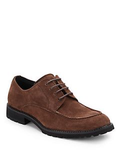 Suede Lace Up Shoes   Brown
