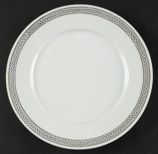 Franconia   Krautheim 7187 Salad Plate, Fine China Dinnerware   Black Geometric