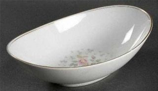 Noritake Rosebud 10 Oval Vegetable Bowl, Fine China Dinnerware   Pink Roses Cen