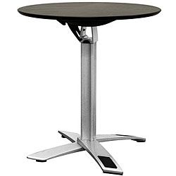 Baxton Studio Yang Black / Silver Folding Event Table (standard Height) (Black, silverMaterials Wood, steelWood finish Black Hardware finish PowdercoatedNumber of seats TwoCommercial grade furnitureSimple lift of a lever for storage against a wallDime