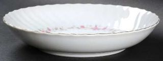 Mikasa Garland Rose Coupe Soup Bowl, Fine China Dinnerware   Pink Roses, Gray Le