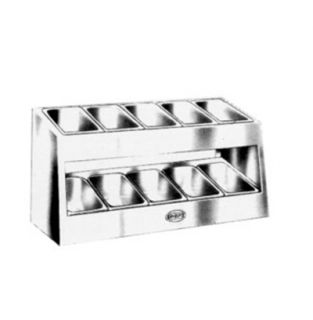 Piper Products Silverware Dispenser w/ 10 pan Capacity, Pans Included, Stainless