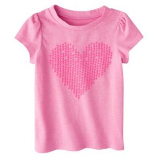 Circo Infant Toddler Girls Short Sleeve Heart Tee   Pink 5T