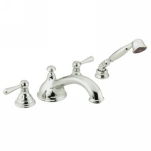 Moen T912 Kingsley Two Handle Roman Tub Faucet Trim with Hand Shower