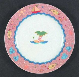 Studio Nova Soft Seas Salad Plate, Fine China Dinnerware   Jenny Faw, Fish,    S