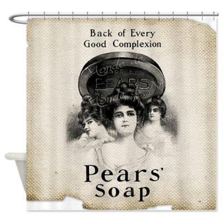  Pretty Vintage French Soap Labels Shower Curtain  Use code FREECART at Checkout