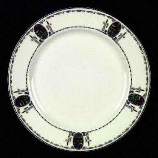 Syracuse Rosemont Dinner Plate, Fine China Dinnerware   Floral Medallions, Green