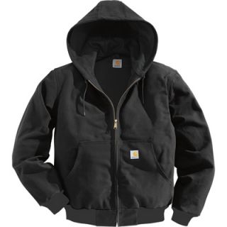 Carhartt Duck Active Jacket   Thermal Lined, Black, Medium, Regular Style,