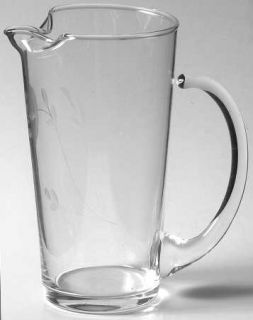 Princess House Crystal Heritage Individual Martini Pitcher   Gray Cut Floral Des