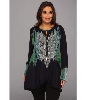 NIC+ZOE Plus Color Weave Cardy Womens Sweater (Multi)