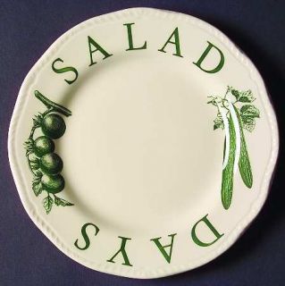 Enoch Wood & Sons Kitchen Garden, The Green Salad Plate, Fine China Dinnerware  