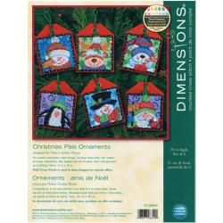 Christmas Pals Ornaments Counted Cross Stitch Kit 4 1/2 Tall Set Of Six