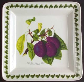Portmeirion Pomona 8 Square Tray, Fine China Dinnerware   Fruit And Flowers, Wh