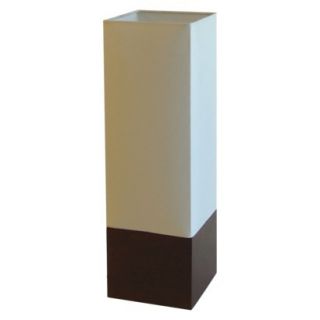 Threshold Square White Linen Tall Uplight (Includes CFL Bulb)