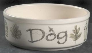Pfaltzgraff Naturewood  Dog Bowl, Fine China Dinnerware   Casual,Leaves/Herbs/Ga