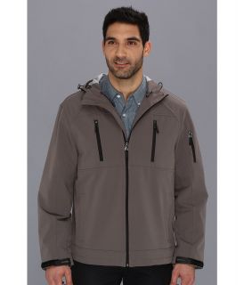 Calvin Klein Hooded Soft Shell Jacket CM403761 Mens Coat (Gray)