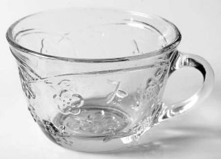 Anchor Hocking Savannah Clear Punch Or Coffee/Tea Cup Only   Pressed,Floral Desi