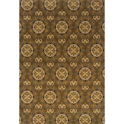 Grey And Gold Transitional Area Rug (310 X 55)