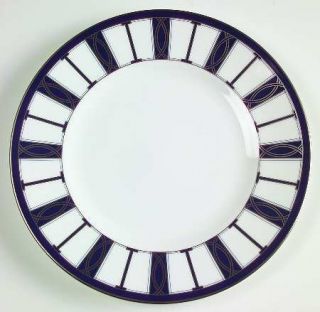 Waterford China Acacia Salad/Dessert Plate, Fine China Dinnerware   Navy Blue,Si