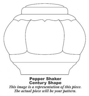 Homer Laughlin  Riviera Red Pepper Shaker, Fine China Dinnerware   Century Shape