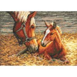Gold Collection Petite Good Morning Counted Cross Stitch Kit 7x5 18 Count