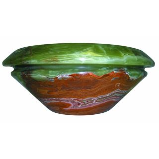 Green/ Brown Onyx Marble Round Double Lip Vessel (Green/ brownDimensions 6.0625 inches wide x 16 inches in diameterFaucet settings No holeType VesselMaterial Onyx stonePop up drain included NoHole size requirements 1.75 inchesNumber of boxes this wi