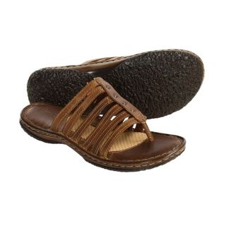 Born Ela Sandals   Leather Slides (For Women)   NATURAL (6 )