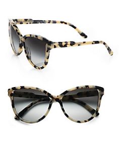 Stella McCartney Butterfly Acetate Cats Eye Sunglasses/ Grey Tortoise   Grey To
