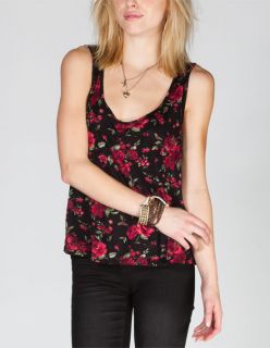Floral Womens Chiffon Back Top Multi In Sizes X Small, Large, Medium,