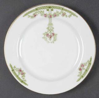 Heinrich   H&C 5520 Bread & Butter Plate, Fine China Dinnerware   Green Laurel,