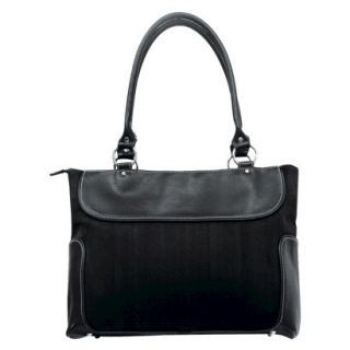 G. Pacific Womens Suede Business Computer Tote   Black