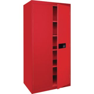 Sandusky Lee Keyless Electronic Cabinet   36in.W x 18in.D x 72in.H, Red, Model#