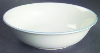 Delphinium Coupe Cereal Bowl, Fine China Dinnerware   Blue/White Lattice Rim,Flo