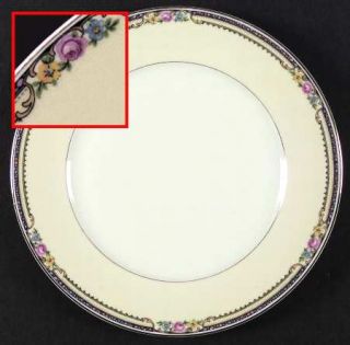 Thun Delaware Dinner Plate, Fine China Dinnerware   Pink/Yellow/Blue Florals, Cr