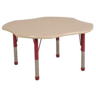 ECR4Kids 48 Clover Shaped Adjustable Activity Table in Maple ELR 14101