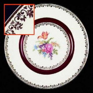 Arthur J Wilkinson Wil5 Dinner Plate, Fine China Dinnerware   Goldfiligree,Maroo