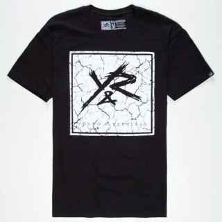 Box Logo Crackle Mens T Shirt Black In Sizes Small, Large, Xx 